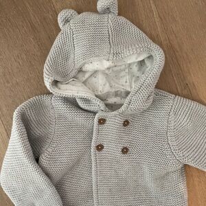 Baby hooded bear cardigan